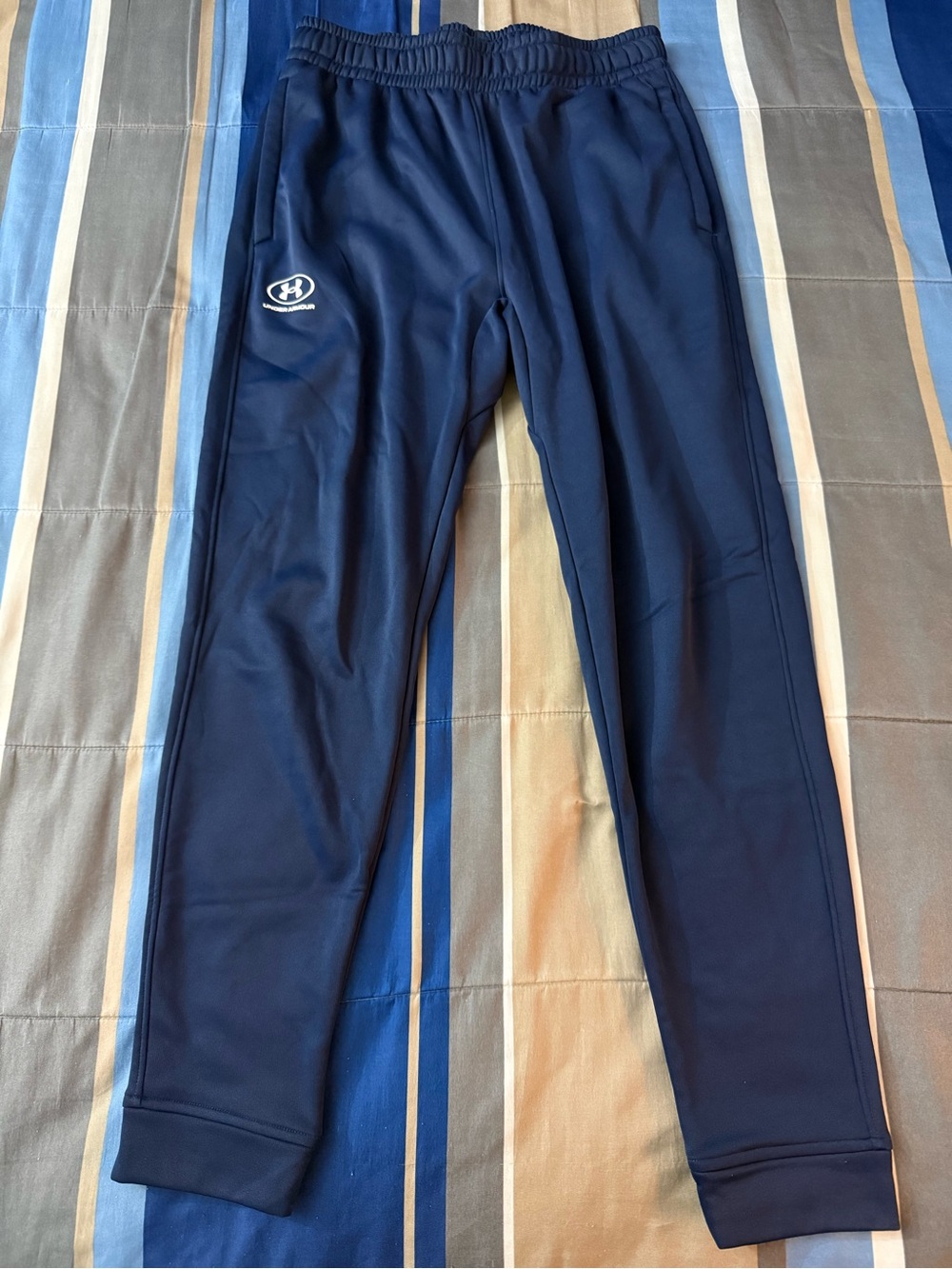 Under Armour Men's Navy Track Fleece Pants (M)